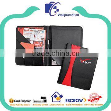 Business Folders, Leather Business Card Folder Padfolio Notebook