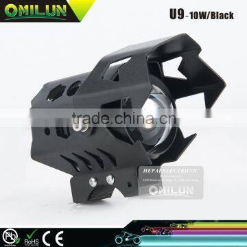 Portable Big Black wolf 12-80V 10W LED COB U9 Autobicycle LED Headlight lamp