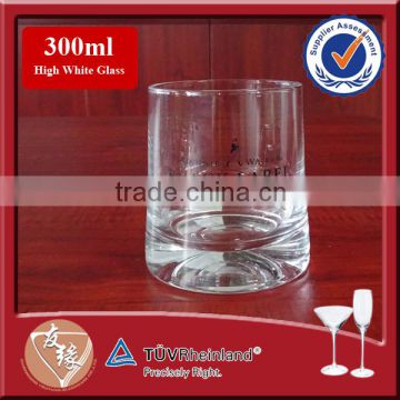 300ml handblown whisky rock drinking glass with round bottom