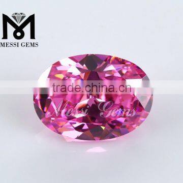 Top quality Factory Direct Sale Oval Pink Loose CZ Stone for Silver Jewelry