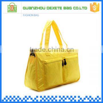 Women Small Tote Waterproof Polyester Yellow Travel Bag 600d photo-3