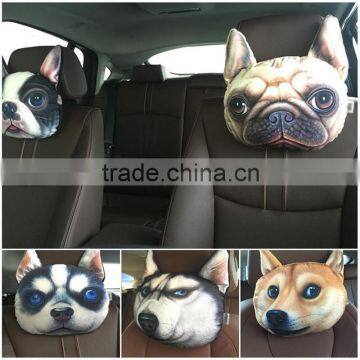 30*22cm print dog cat cushion cushion cover car neck supporter pillow headrest pillow cases