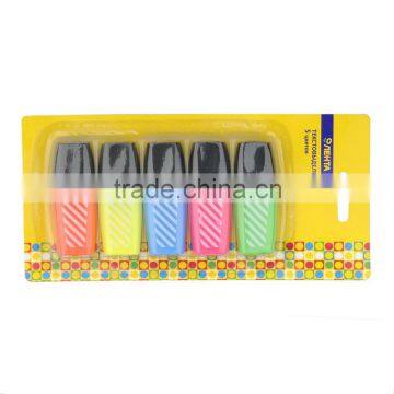 Plastic 5 colors a package Highlighter Pen