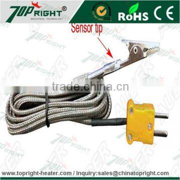 Teflon high temperature stand omega k type thermocouple green connector with plug for industrial use