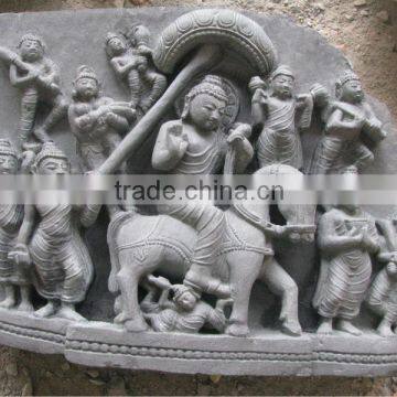 Sand Stone Buddha Riding Panel