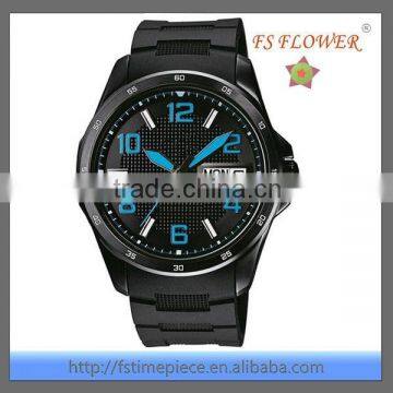 Black Colour Silicon Strap Wrist Watch Stainless Steel 5 ATM Water Resistant