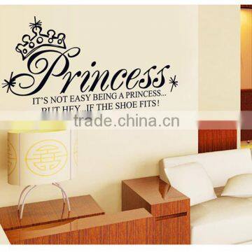 Fashion Girl bedroom decor vinyl word stickers for walls