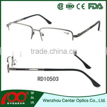 mens reading glasses;half frame reading glasses;classical shape reading glasses