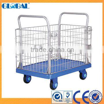 Storage system silent handtruck single layer with fence