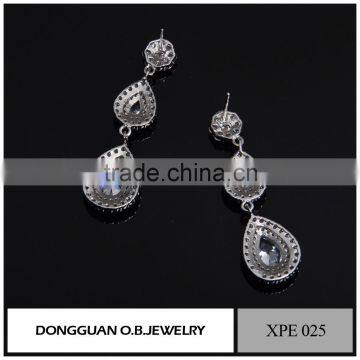 Square Diamond Earring /hot Selling Earring /925 Silver Earring photo-5