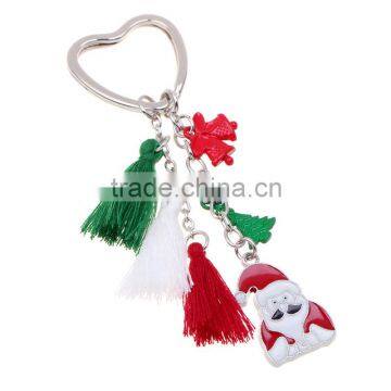 Cheap Red Cute Keychain For Christmas Jewelry Santa Claus Key Chain Christmas Tree Car Keychain photo-4