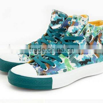 Multicolor Printed Vulcanized Trainer High Top Women Sneakers Cheap Casual Canvas Shoes Women Ladies Shoes 2016 photo-3