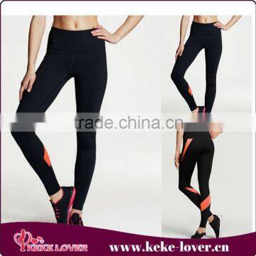 Hot Sexy Ladies Leggings Sex Photo Muslim Sport Leggings For Girls Simple Black And Orange Fitness Leggings Wholesale