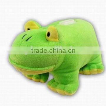 Animal plush frog bank