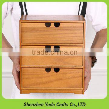 High quality wooden drawer stand for storage MDF makeup organizer