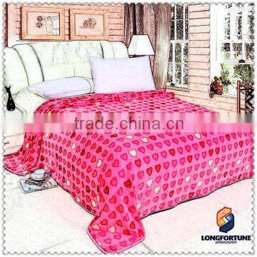 home 100% polyester coral fleece blankets bed sheet