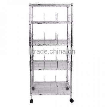 5 Layer Metal Wire Bookcase photo-5