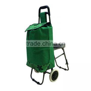 Stair-climbing Folding Shopping Trolley with chair,Sitting type trolley PLD-BDE02