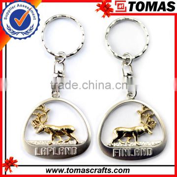 Hot sale Brand OEM round shaped custom metal keychain