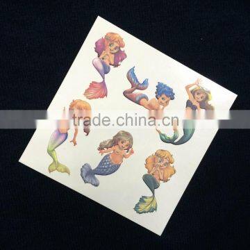 Small Mermaid Design Pack Temporary Kids Tattoo