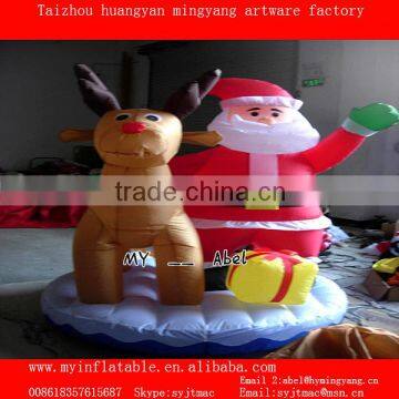 MY inflatable christmas inflatable santa with reindeer