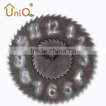 Gear wheel shape unique MDF wood crafts wall clock