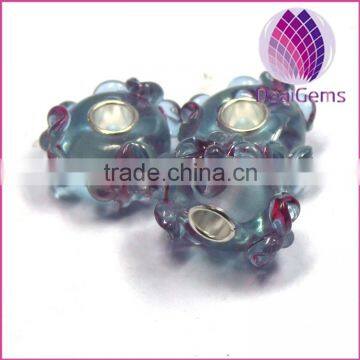 European Lampwork Glass Large Big Hole Beads for Charm Bracelets