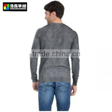 Men Grey Plain Cashmere Sweater, Men Roll Neck Cashmere Sweater photo-2