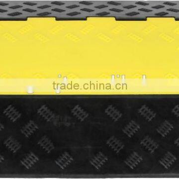 Black & Yellow 4 channel Rubber Cable protector Floor