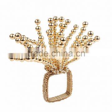 Handmade Gold Beaded Napkin Ring Bulk Napkin Ring Wedding Napkin Rings