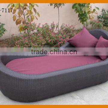 Economy Swimming Pool Lounge Sun Bed Round Rattan