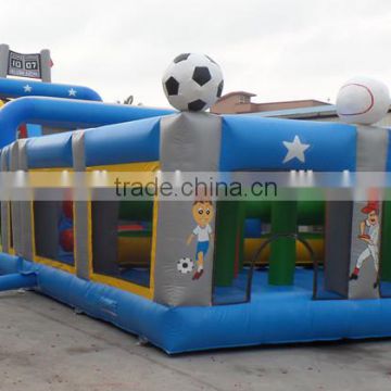 large inflatable bouncer castle and slide combo,huge inflatable obstacle course