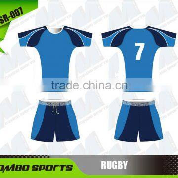 Transfer printing rugby shirt and shorts