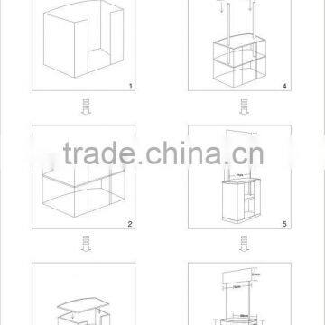HN-PP Plastic Promotion TablePlastic Promotion Table/Desk With Top Banner,Display Stand