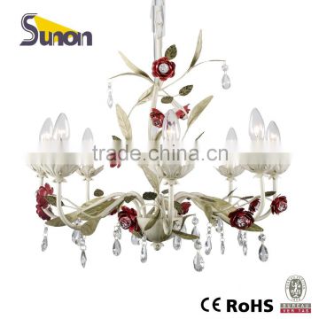 SD0912/8 Jiangmen Factory Red Flower And Vintage Indoor Lighting For The Hotel