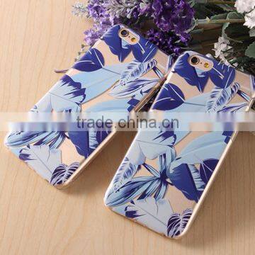 Transparent Ultrathin Hard Plastic Cell Phone Case With Blue Painting Case for Iphone photo-5