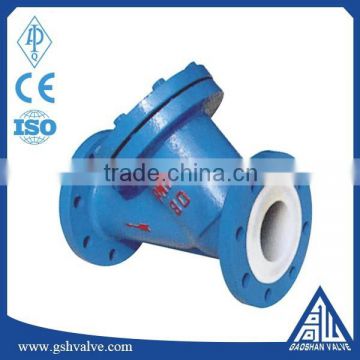 carbon steel ptfe lined y strainer