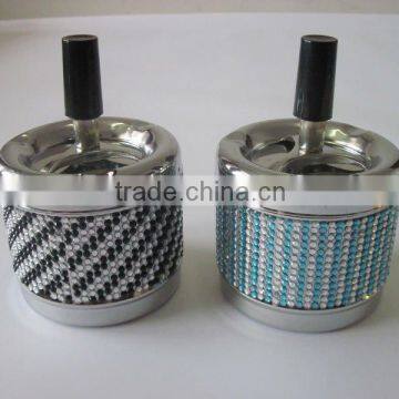 Crystal rhinestone table ashtray,metal standing ashtrays