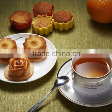 2016 Alibaba Express China Rose Flower Birthday Cake Bread Tart Flan Silicone Baking Cake Mould Tin Bakeware Silicone Cake Mold