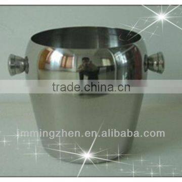 1.0L small stainless steel ice bucket with handle