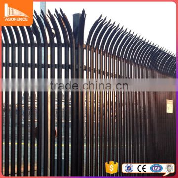 2016 highest quality 40-60g zinc 65*2mm pale w section palisade fencing