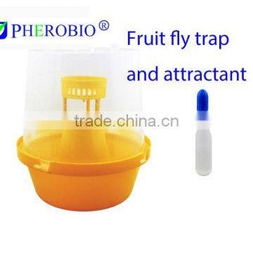 Fruit fly trap and liquid attractant (plant essence)