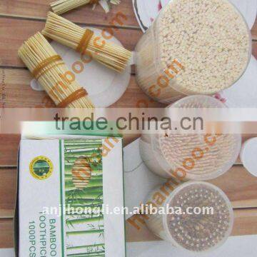 Inartificial bamboo toothpick