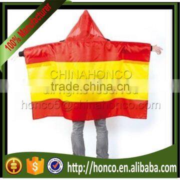 Spain Polyester Body Flag Cape with both hat & sleeve for Euro 2016