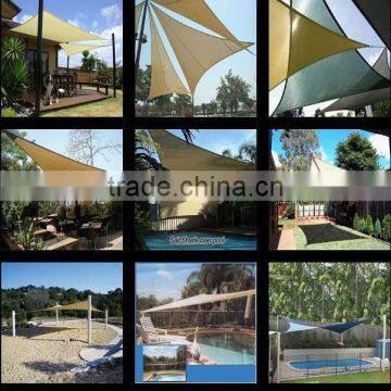 Many colors of triangle shade sail with UV produced in China