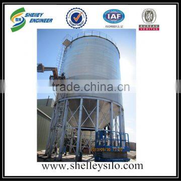 cone bottom grain hopper silo for wood chip