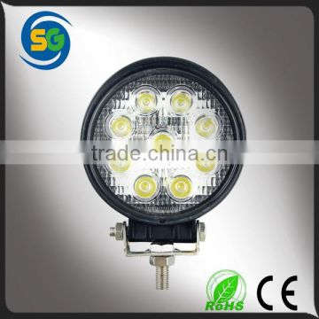 2015 hot products 27w LED round drving lights work lamp