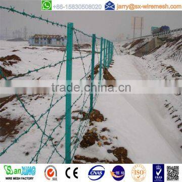 Barbed wire fence used in border and frontier