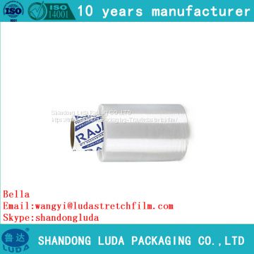 Environmentally friendly packaging stretch wrap film roll