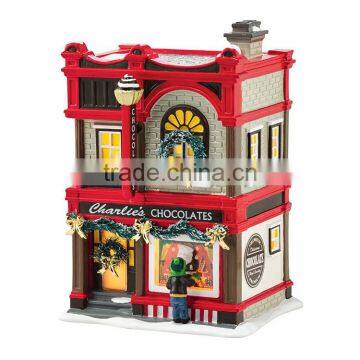 Customzied Color Glazed Painted Porcelain Ceramic Christmas Village